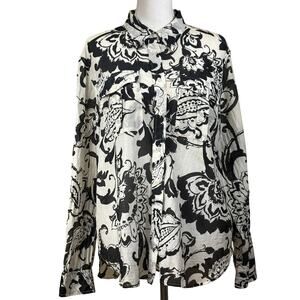 Lauren Ralph Lauren button front top, effortless, classic, minimalist, polished‎